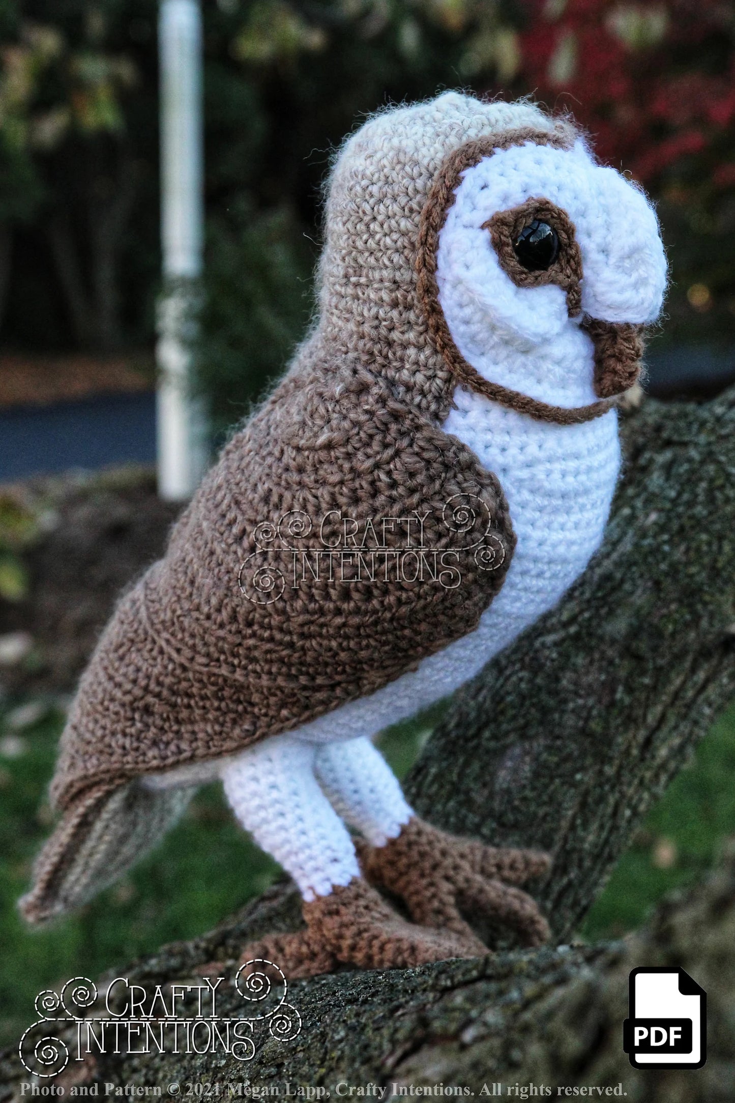 Barn Owl Crochet Pattern by Crafty Intentions DIGITAL PDF Downloadable