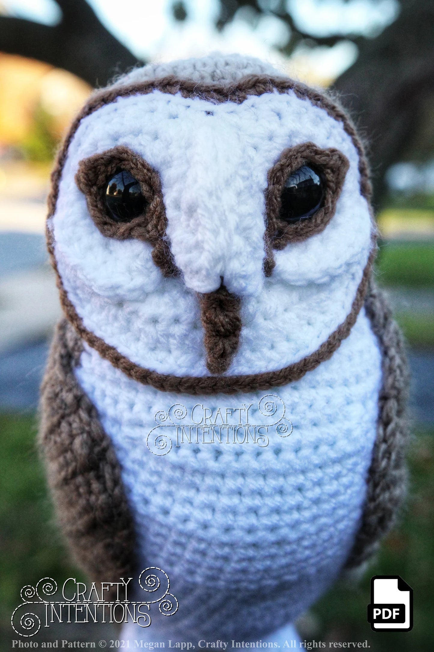 Barn Owl Crochet Pattern by Crafty Intentions DIGITAL PDF Downloadable