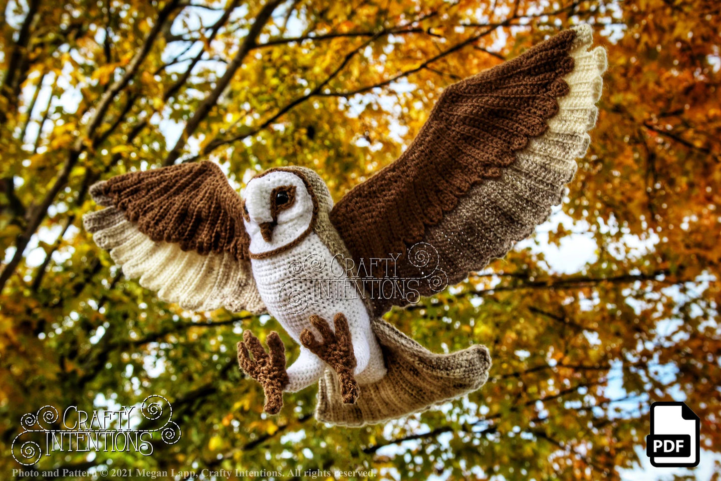 Barn Owl Crochet Pattern by Crafty Intentions DIGITAL PDF Downloadable
