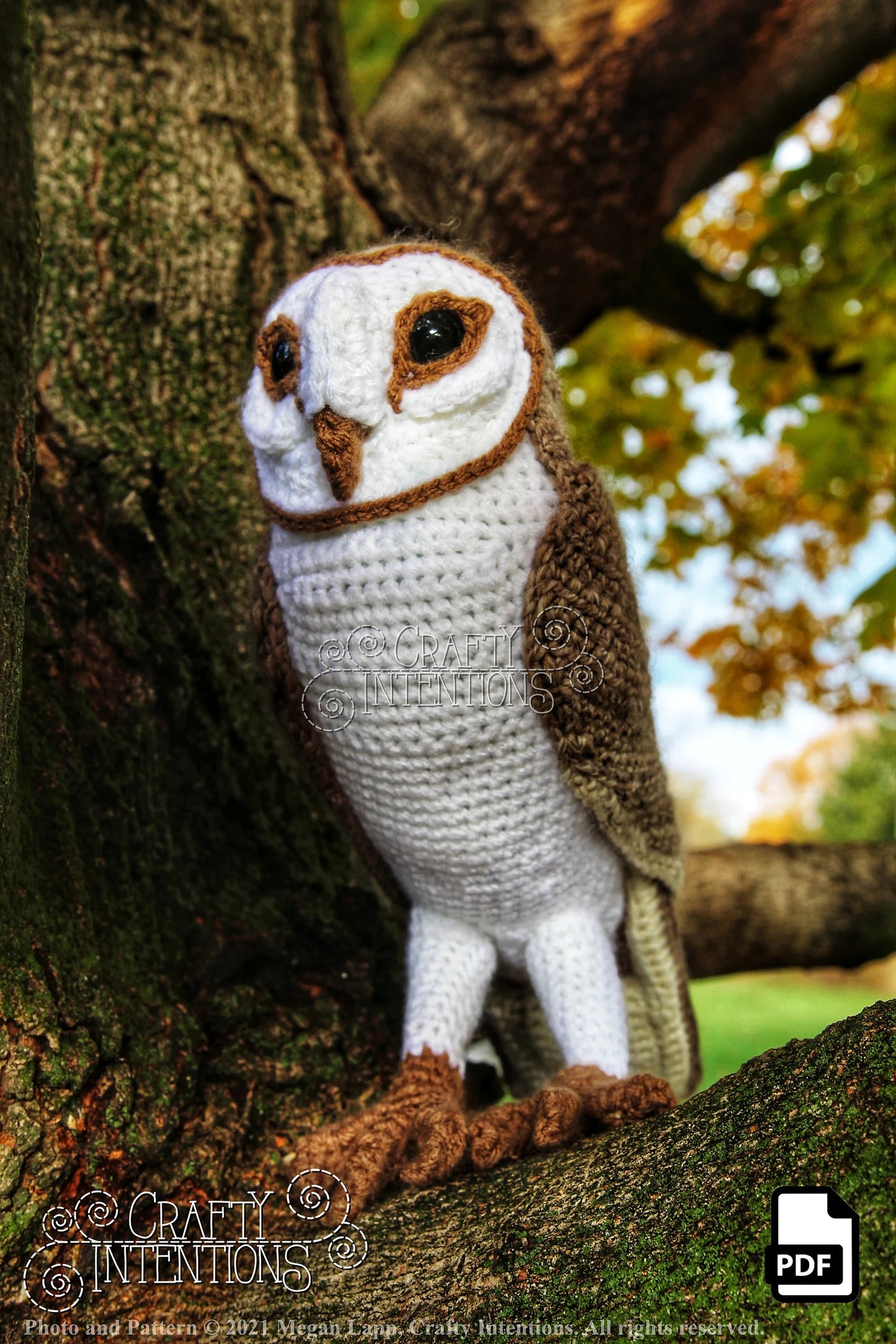 Barn Owl Crochet Pattern by Crafty Intentions DIGITAL PDF Downloadable