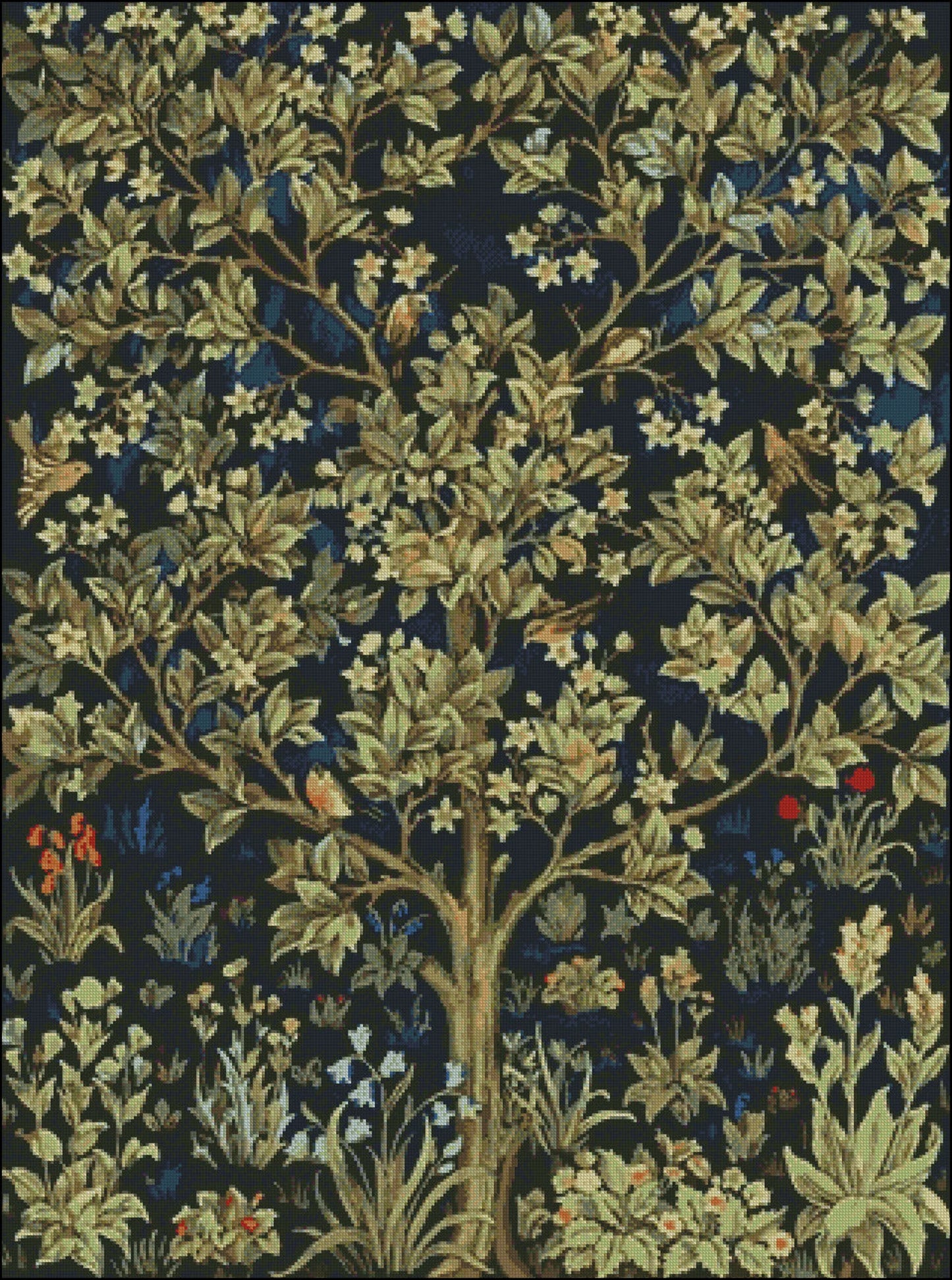 Tree Of Life By William Morris Cross Stitch Pattern , Famous Paintings ,X Stitch , Instant Download , Pdf Format