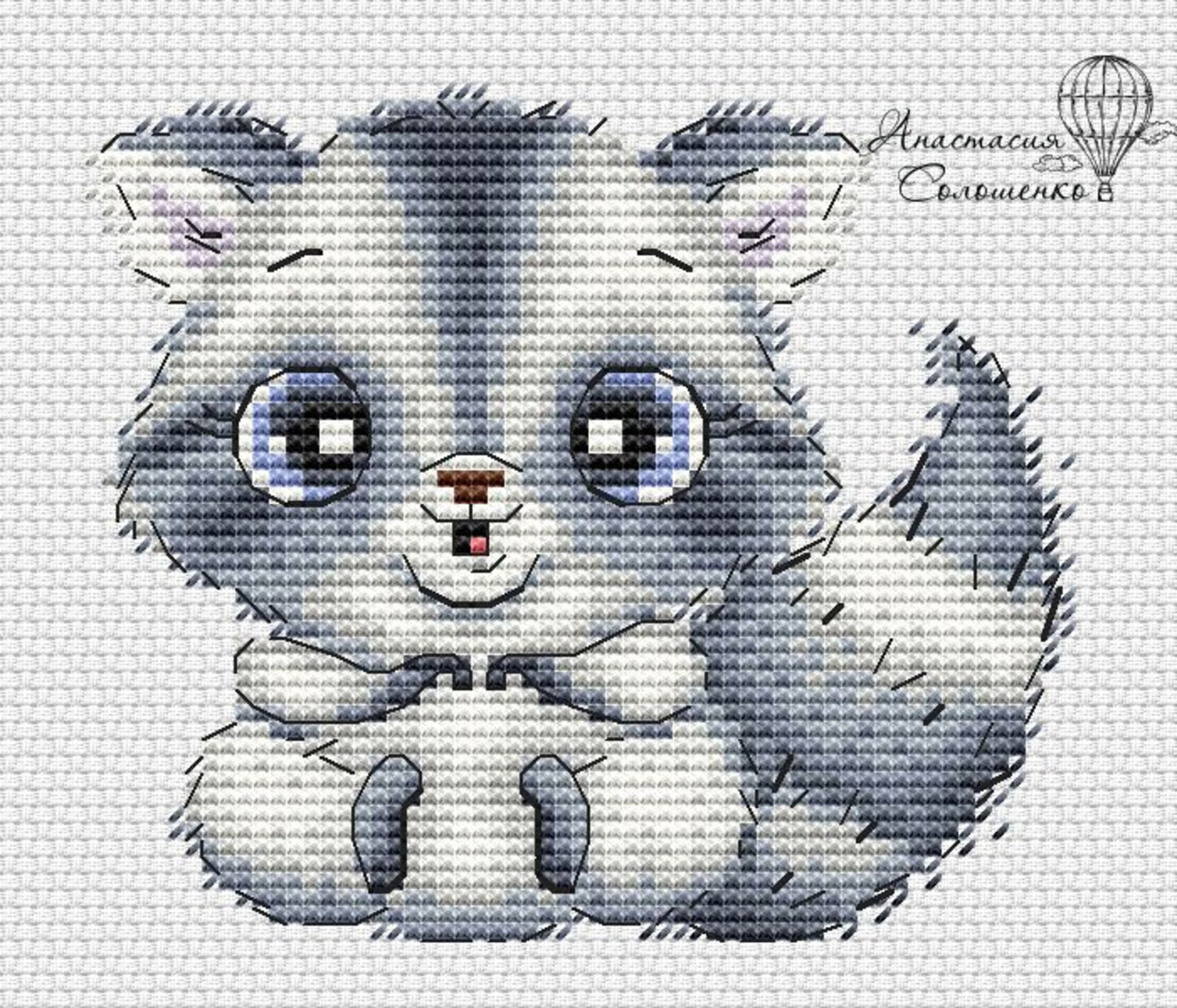 Scheme of cross-stitch "Raccoon".