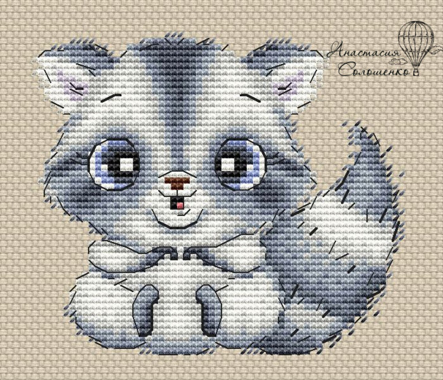 Scheme of cross-stitch "Raccoon".