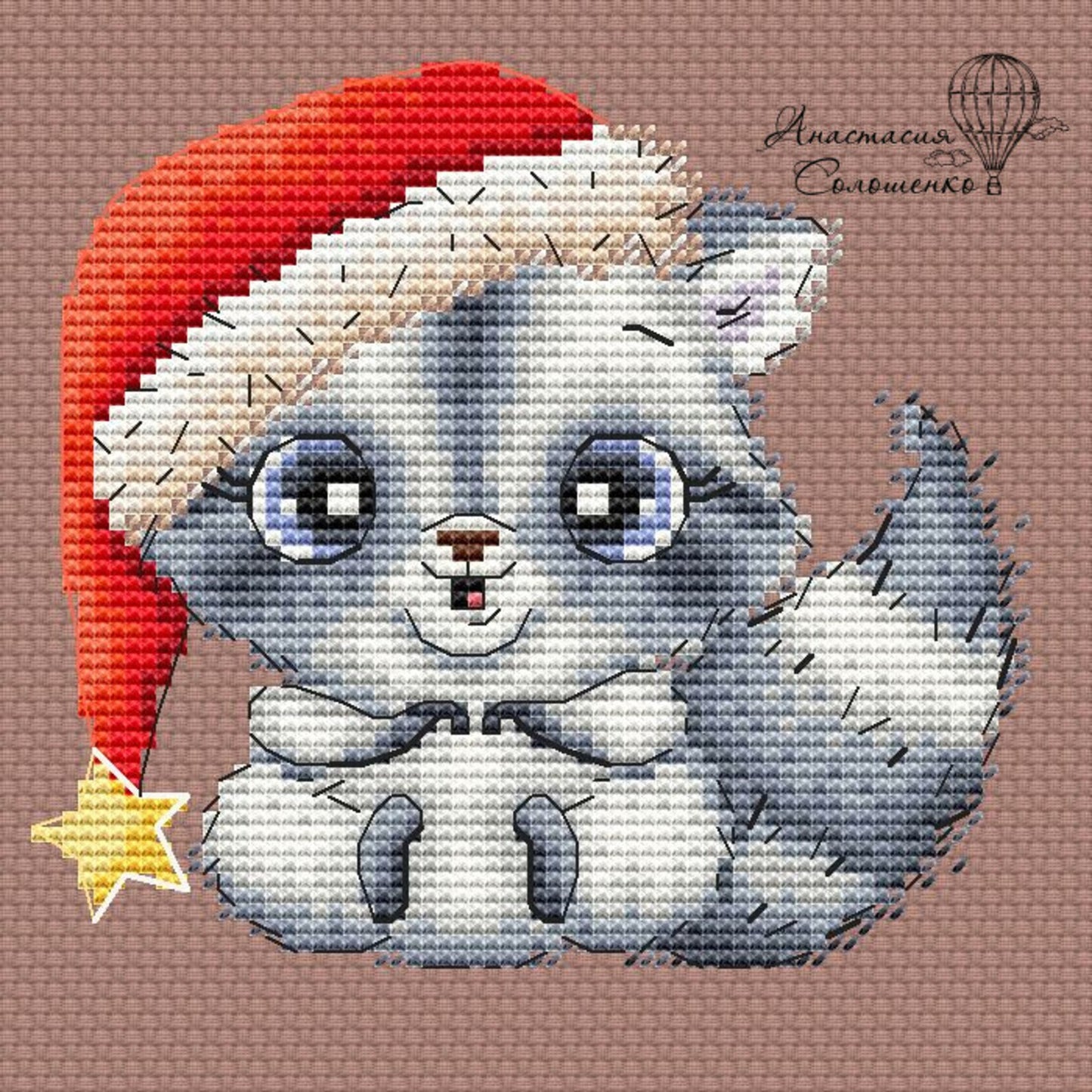 Scheme of cross-stitch "Raccoon".