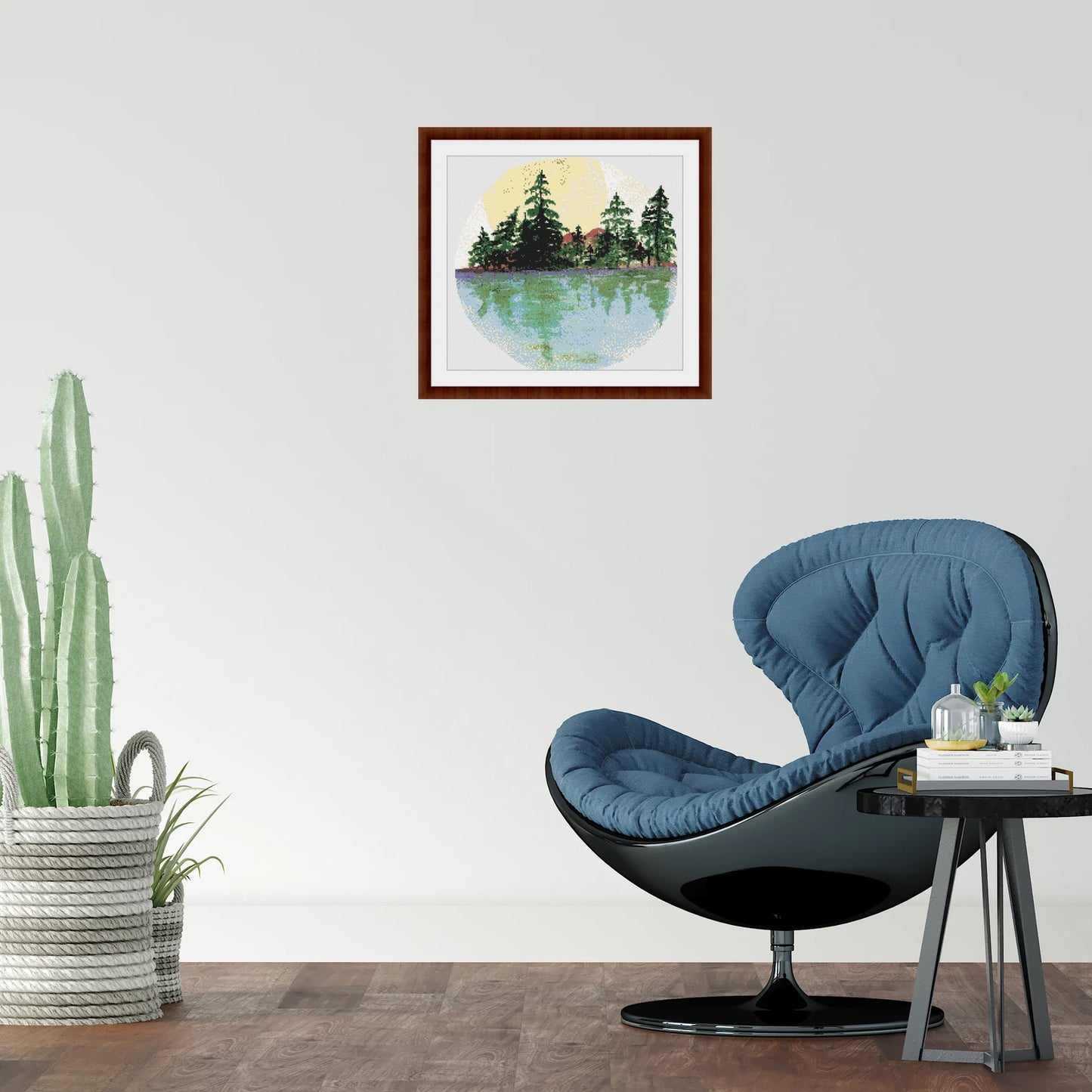 Watercolor Summer Sea Landscape Counted Cross Stitch PDF Pattern, Summer Seascape Cross Stitch Pattern, Instant Download PDF Pattern