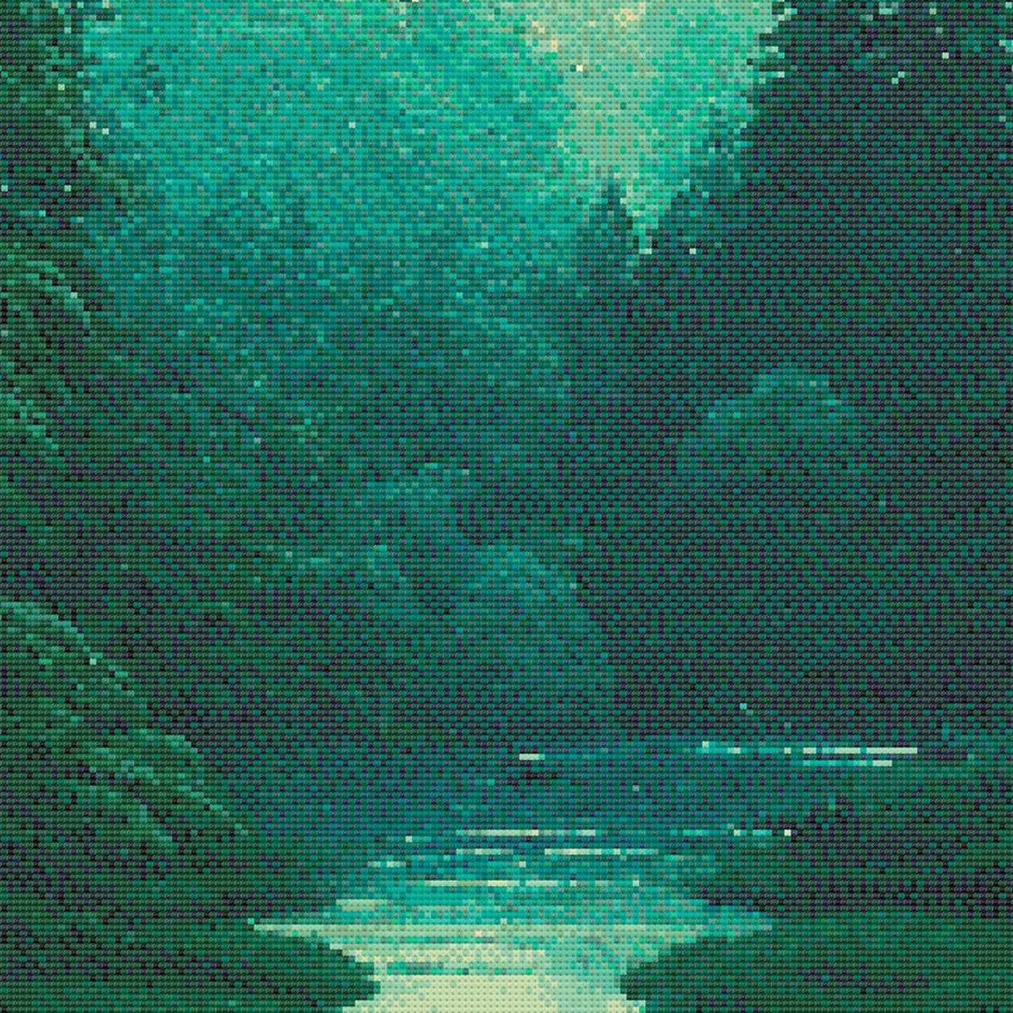 Dark Forest Cross Stitch Pattern | Landscape Cross Stitch Chart Download | Nature Cross Stitch Patterns | Large Counted Cross Stitch PDF