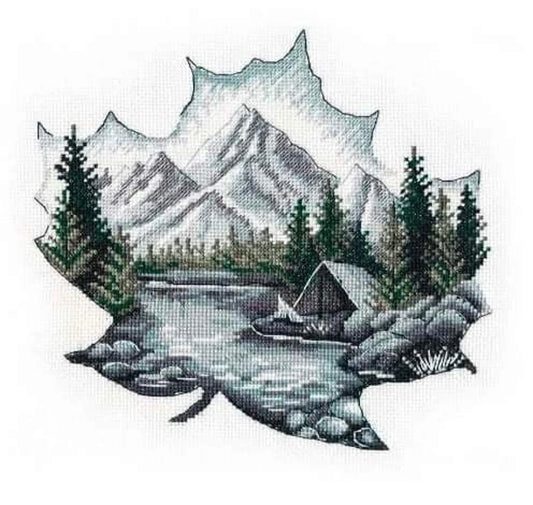 winter cross stich pattern, Nature Cross Stitch, Beautiful landscape cross stitch, Winter landscape cross stich pattern