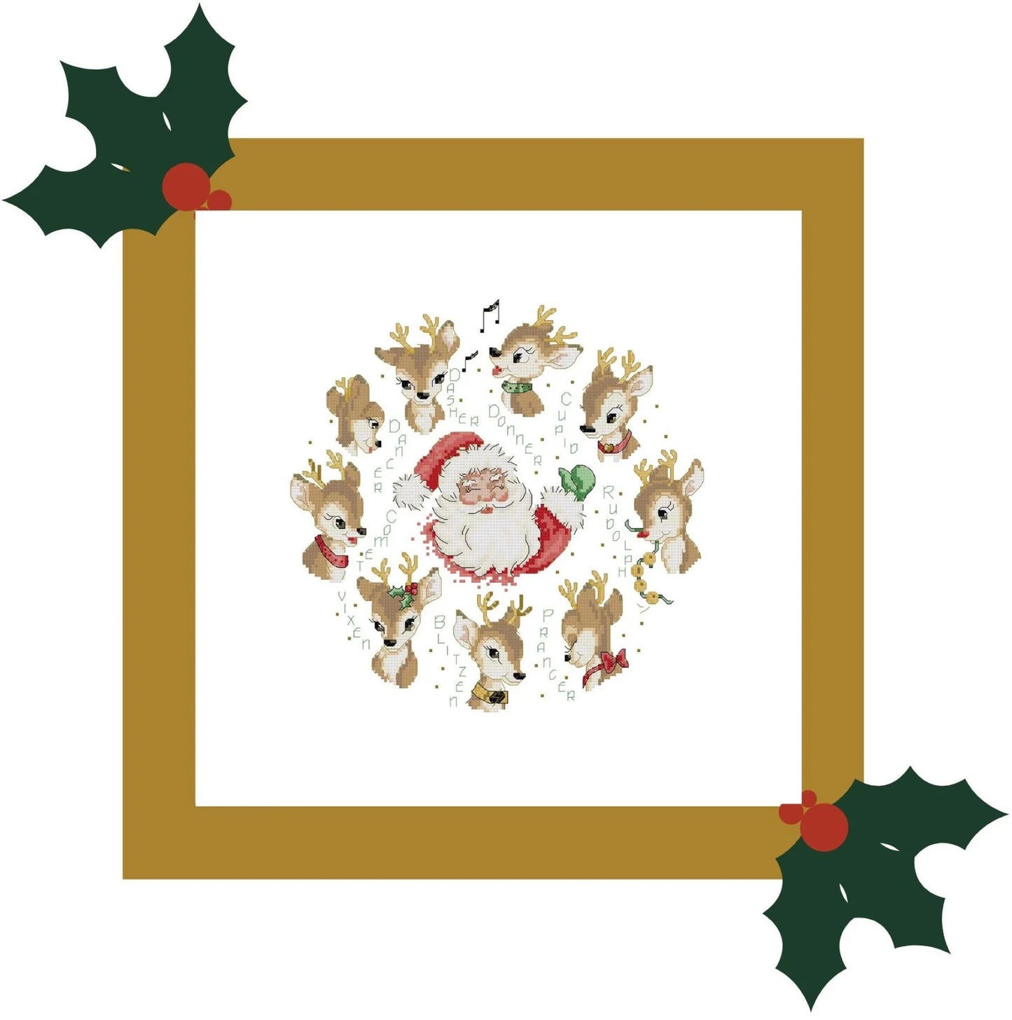 PDF tutorial for "Santa's Reindeer" cross stitch