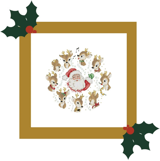 PDF tutorial for "Santa's Reindeer" cross stitch