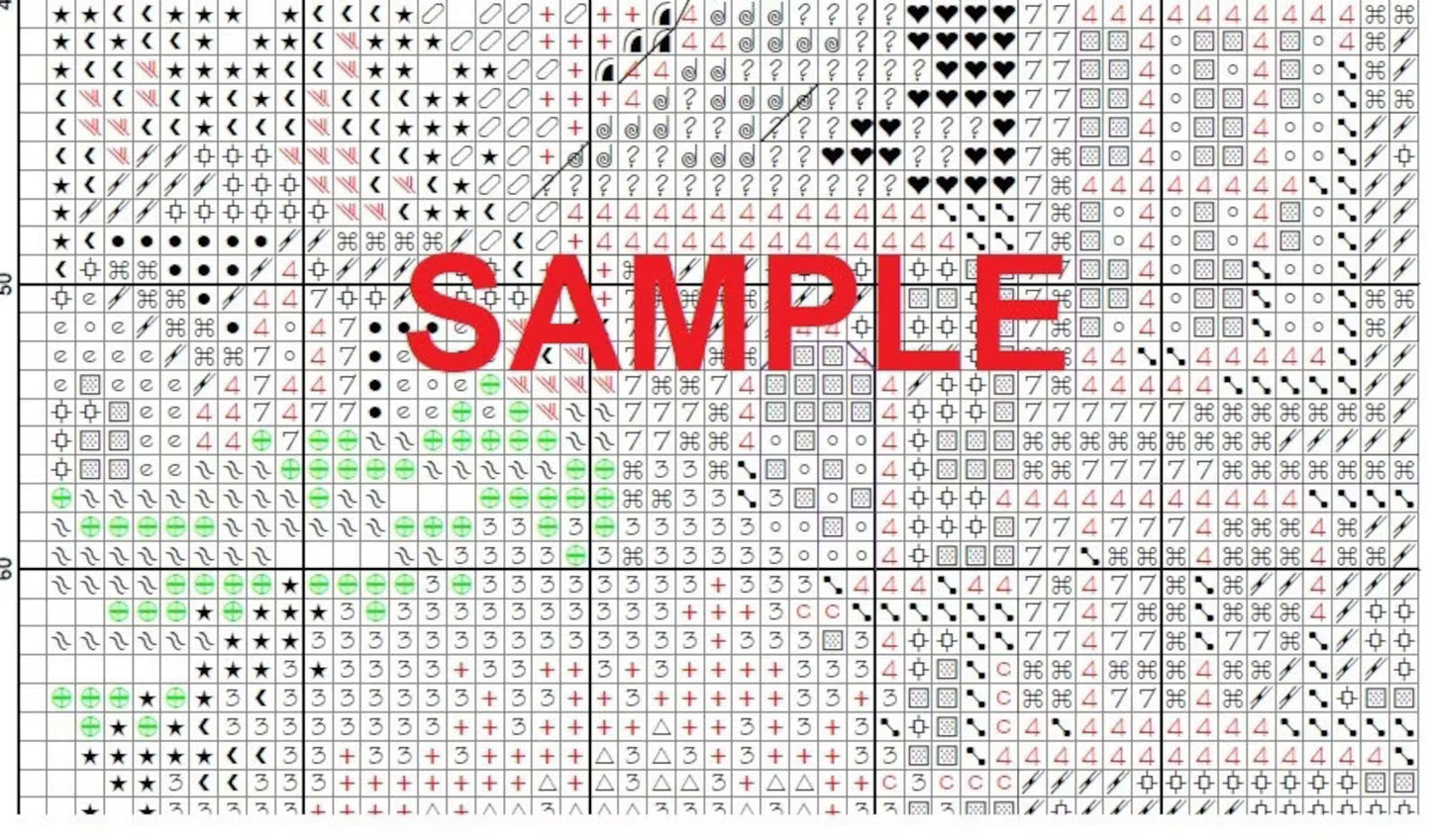Village Cross Stitch Pattern,Green Village,Victorian Style,Counted cross stitch,Pattern Keeper,Pdf,Instant Download