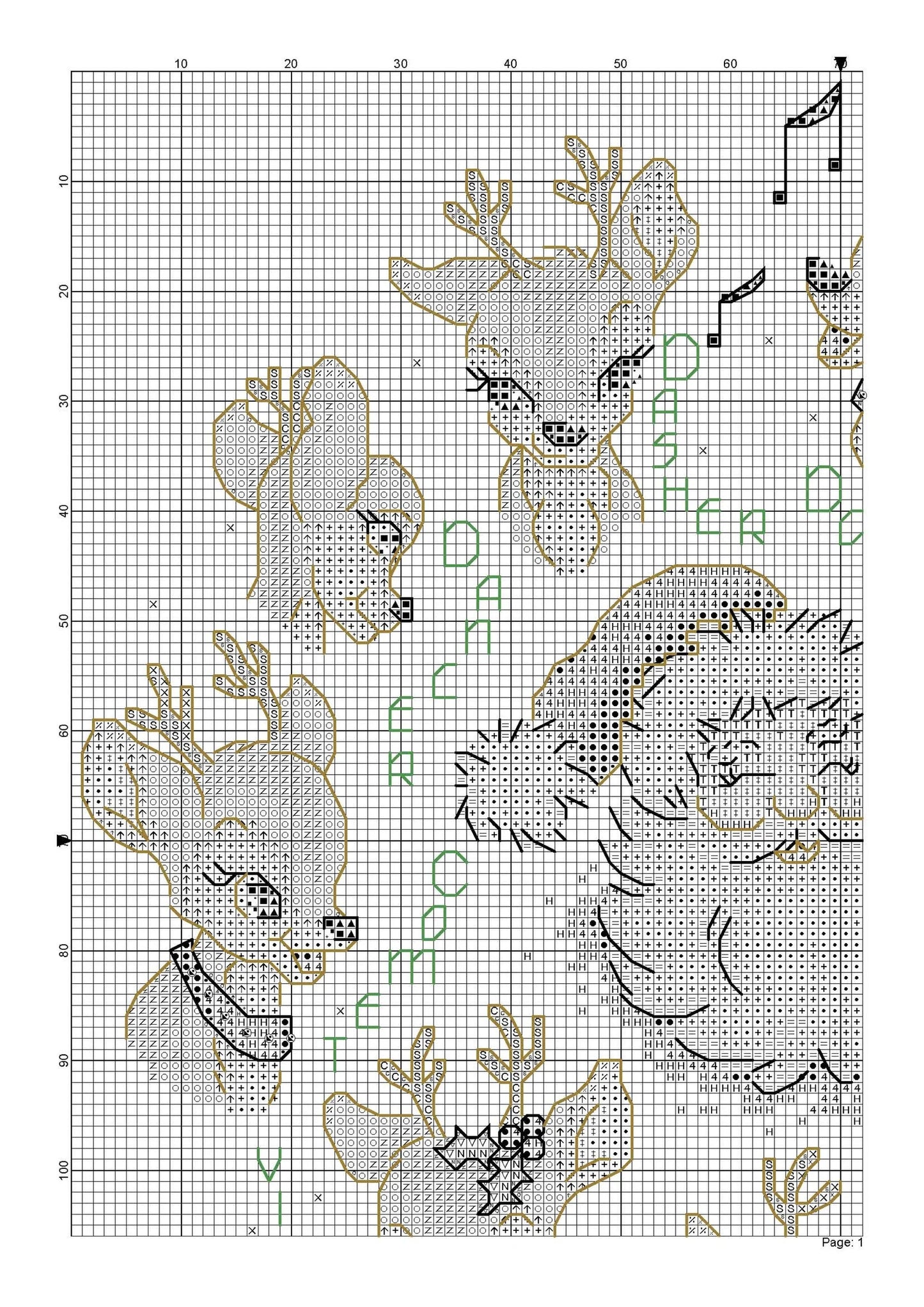 PDF tutorial for "Santa's Reindeer" cross stitch