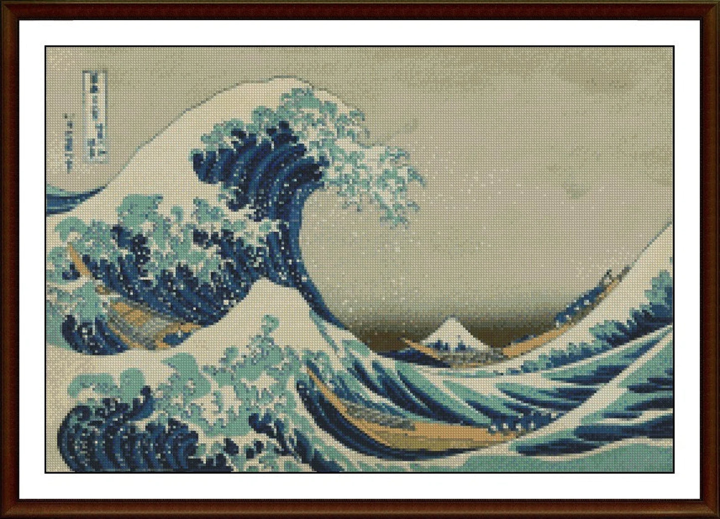 Wave Cross Stitch Pattern,Great Wave off Kanagawa,Counted Cross stitch,Pattern Keeper,xstitxh,Embroidery,PDF,Instant Download