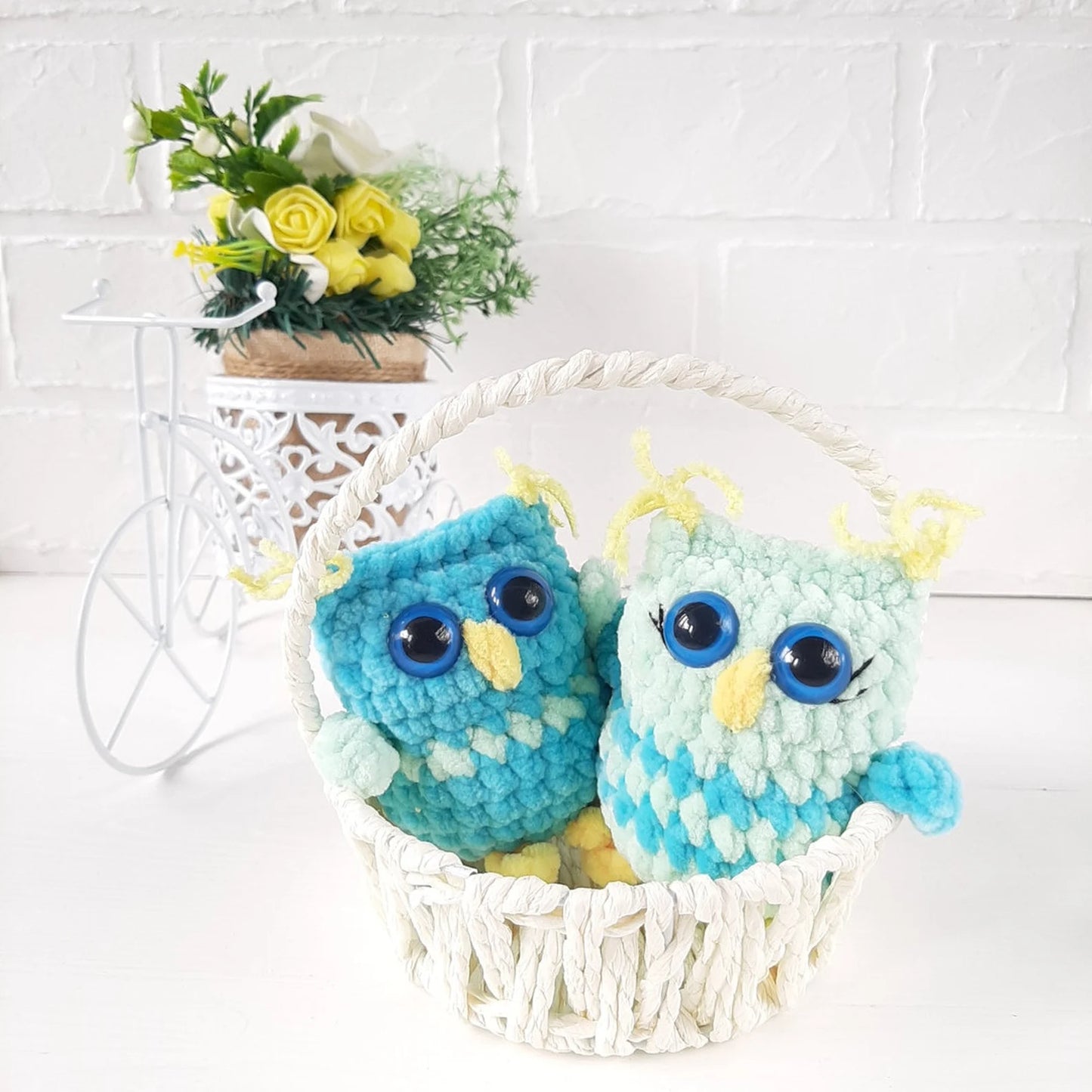 Crochet PATTERN Owl, no sew, Amigurumi tutorial PDF in English, Christmas decor