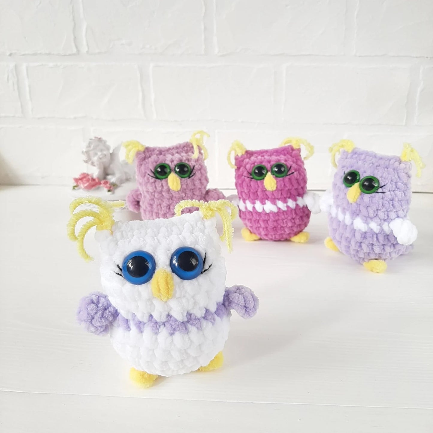 Crochet PATTERN Owl, no sew, Amigurumi tutorial PDF in English, Christmas decor