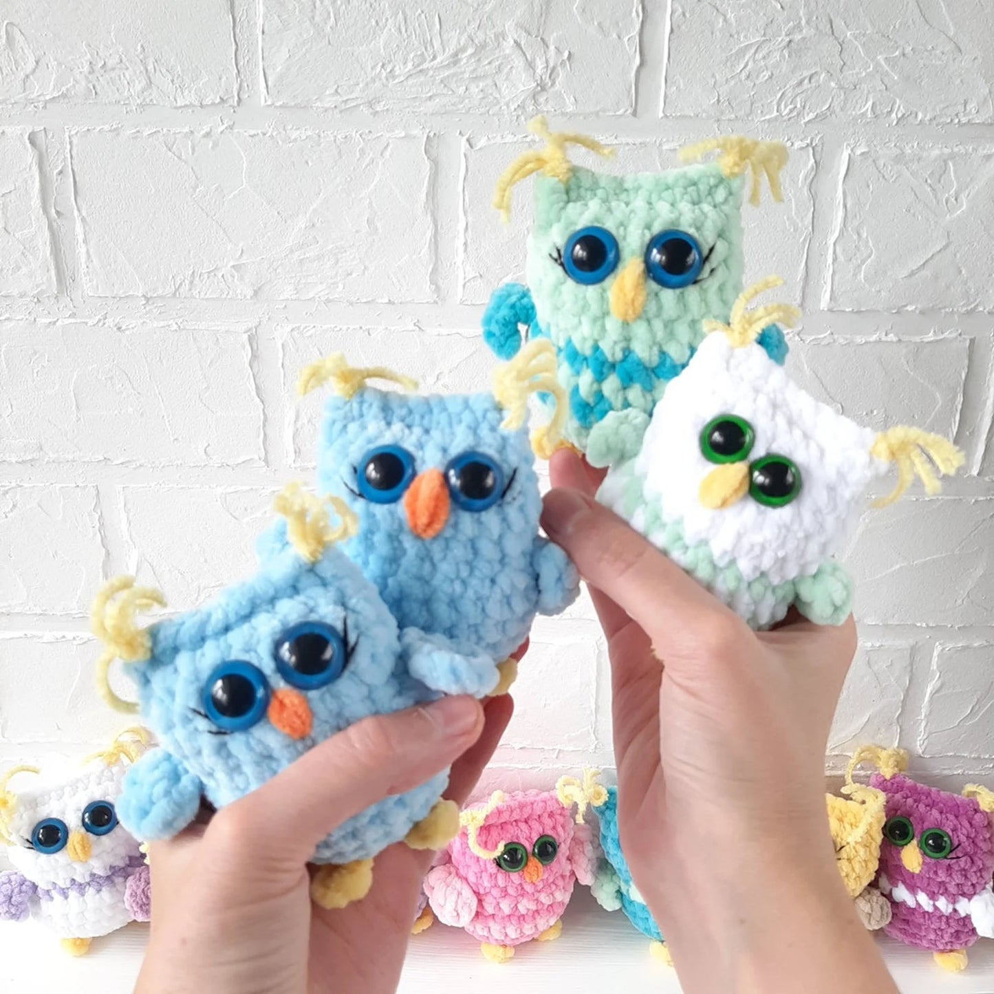 Crochet PATTERN Owl, no sew, Amigurumi tutorial PDF in English, Christmas decor
