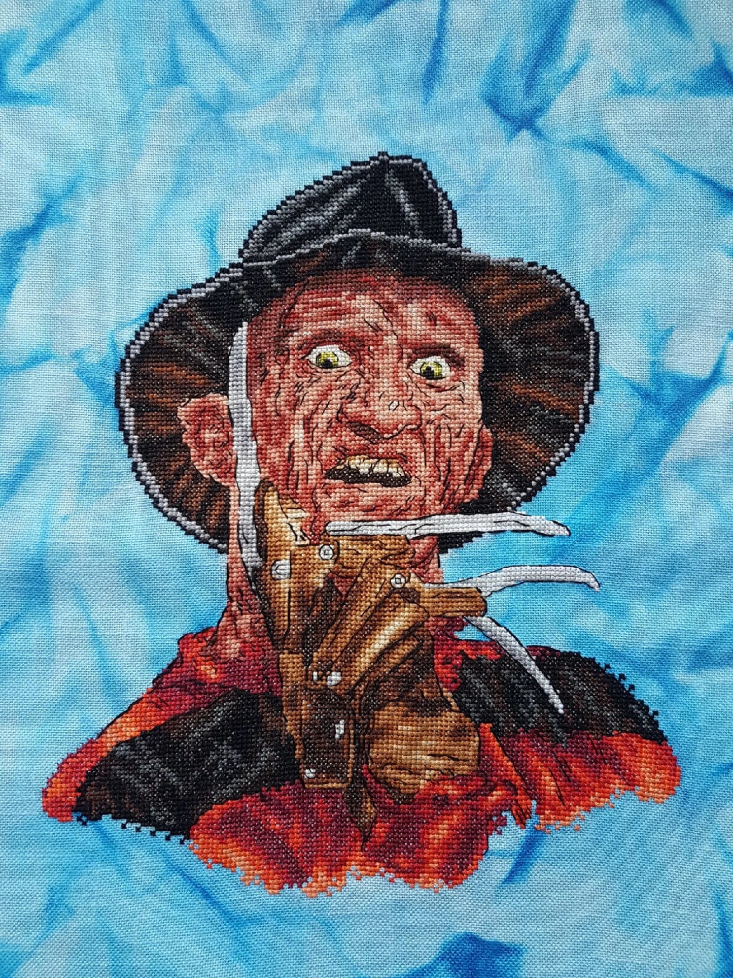 Freddie Krueger Digital Cross Stitch Pattern Chart Embroidery Instant Download