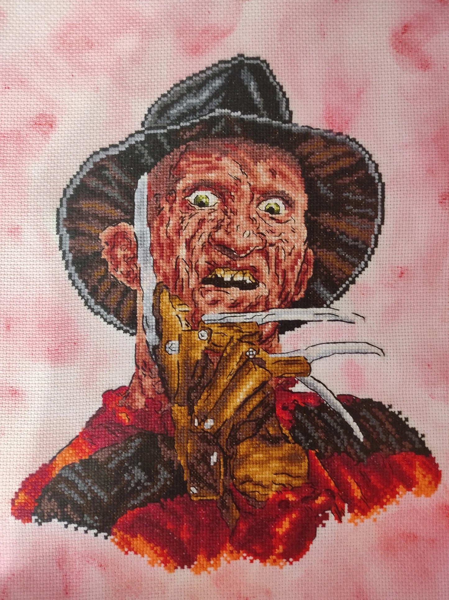 Freddie Krueger Digital Cross Stitch Pattern Chart Embroidery Instant Download