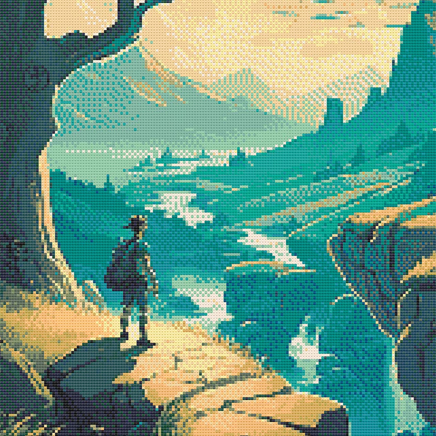 Zelda inspired Cross Stitch Pattern | BOTW Landscape Cross Stitch | Nature Patterns | Large Counted Cross Stitch PDF