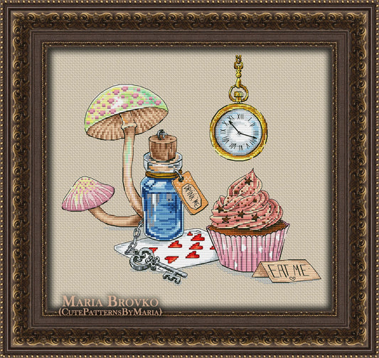 Cross Stitch Pattern Alice's way DMC Chart Printable PDF Instant Download
