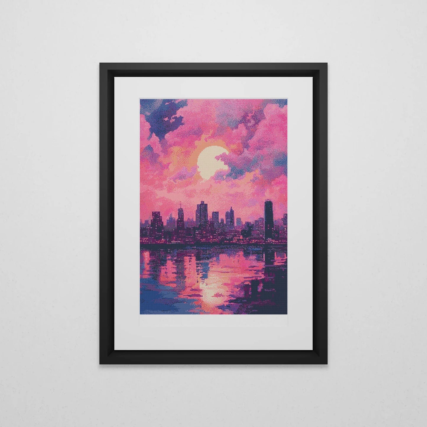 Sailor Moon inspired Tokyo Cross Stitch Pattern | 90s Anime Japan Cross Stitch Chart Download | Aesthetic Cross Stitch | Cross Stitch PDF