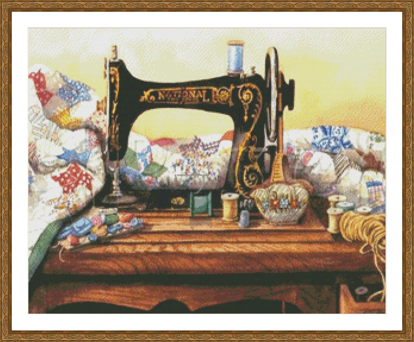 Vintage sewing machine #2, Counted Cross Stitch Pattern, Digital Pattern, Sewing room Pattern, Hand Embroidery, Needlepoint chart