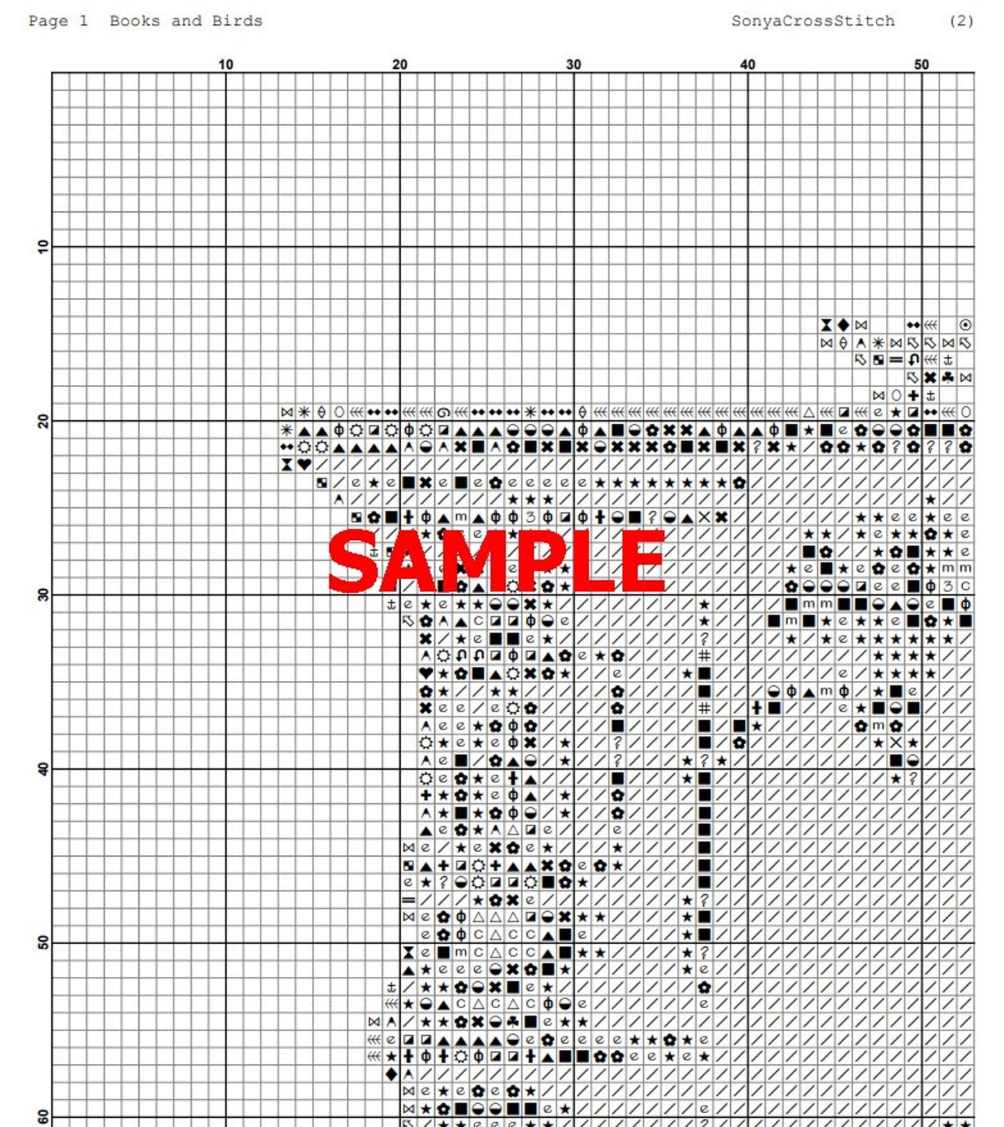Bookcase Cross Stitch Pattern,Books and flowers in pots,Counted Cross Stitch,Pattern Keeper,xstitxh,Embroidery,Pdf,Instant Download