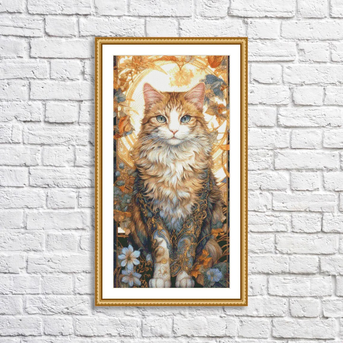 Cat Portrait #2 Counted Cross Stitch Pattern Cats love Modern Decor Pattern Animal Art Nouveau style Needlepoint Gorgeous Cat Charming cat