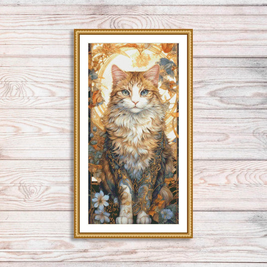 Cat Portrait #2 Counted Cross Stitch Pattern Cats love Modern Decor Pattern Animal Art Nouveau style Needlepoint Gorgeous Cat Charming cat