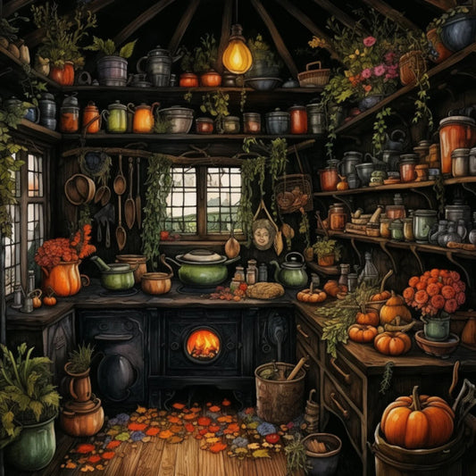 Cross Stitch Pattern Witches Kitchen Full Coverage