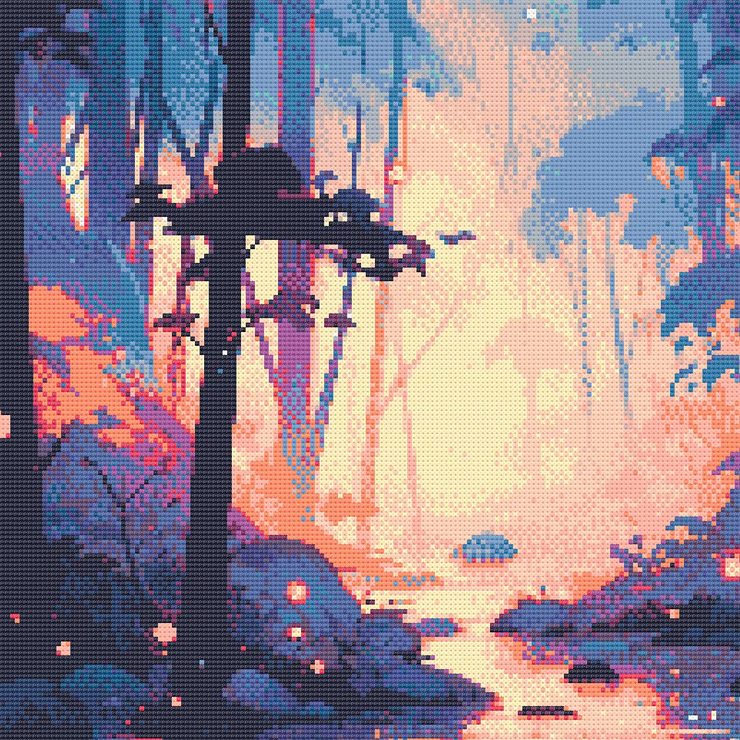 Fairy Forest Cross Stitch Pattern | Landscape Cross Stitch Chart Download | Fantasy Cross Stitch Patterns | Large Counted Cross Stitch PDF