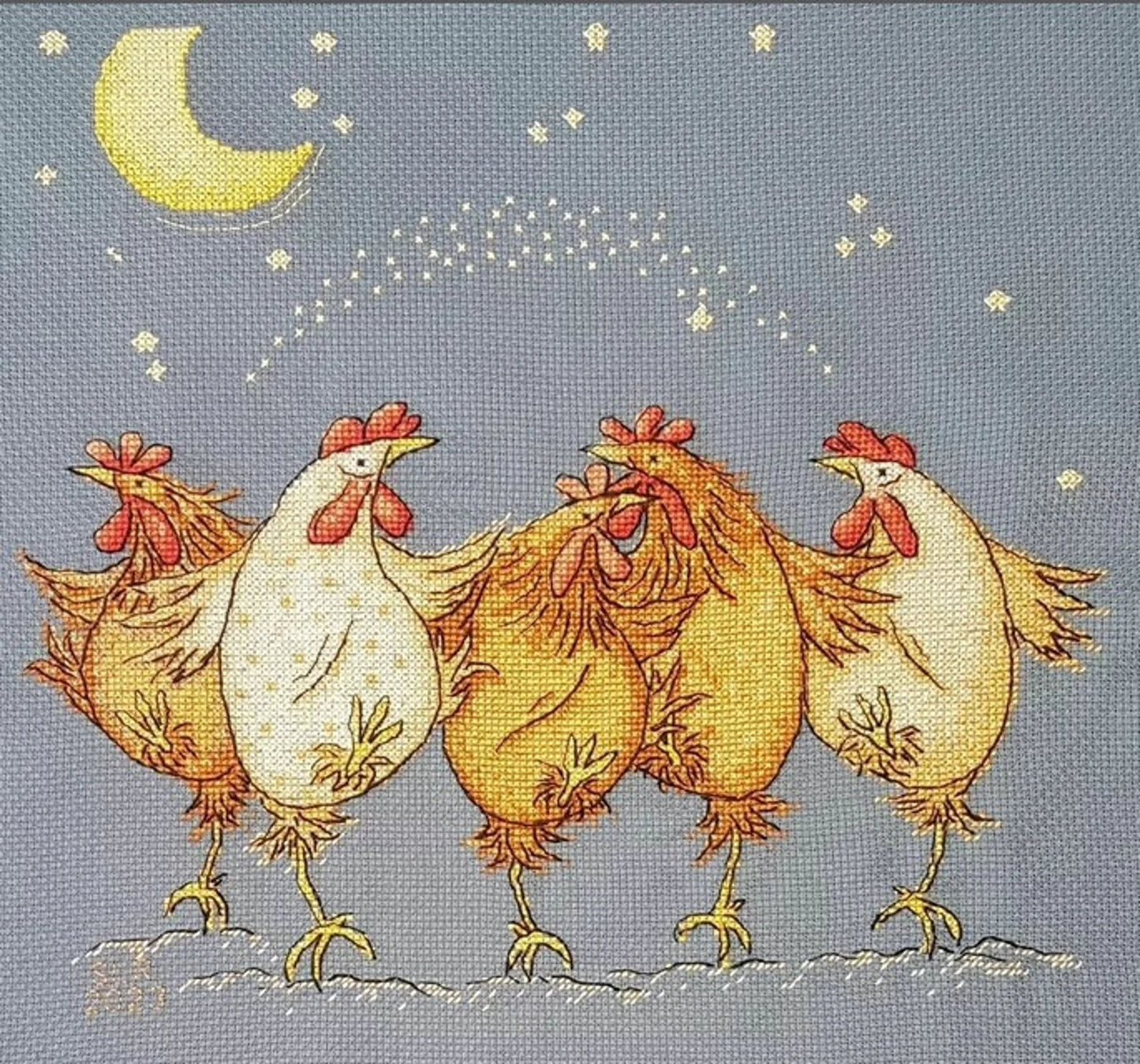 Hen cross stitch pattern chicken instant download pdf pattern funny hen cross stitch kitchen decor cross stitch pattern chicken dance pdf