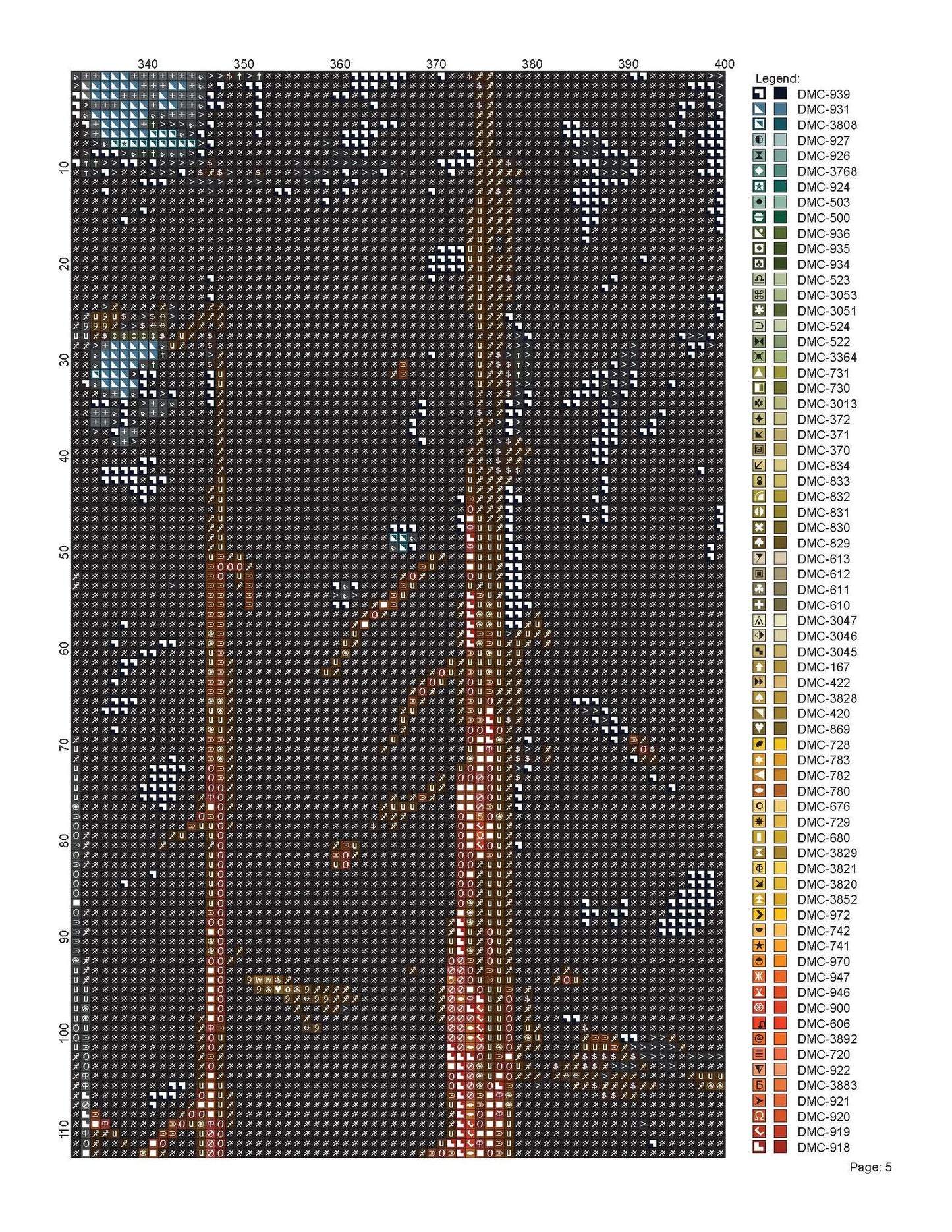 Cross Stitch Pattern Campsite Full Coverage