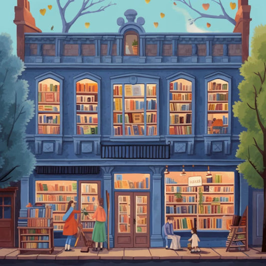 Cross Stitch Pattern Bookshop Full Coverage
