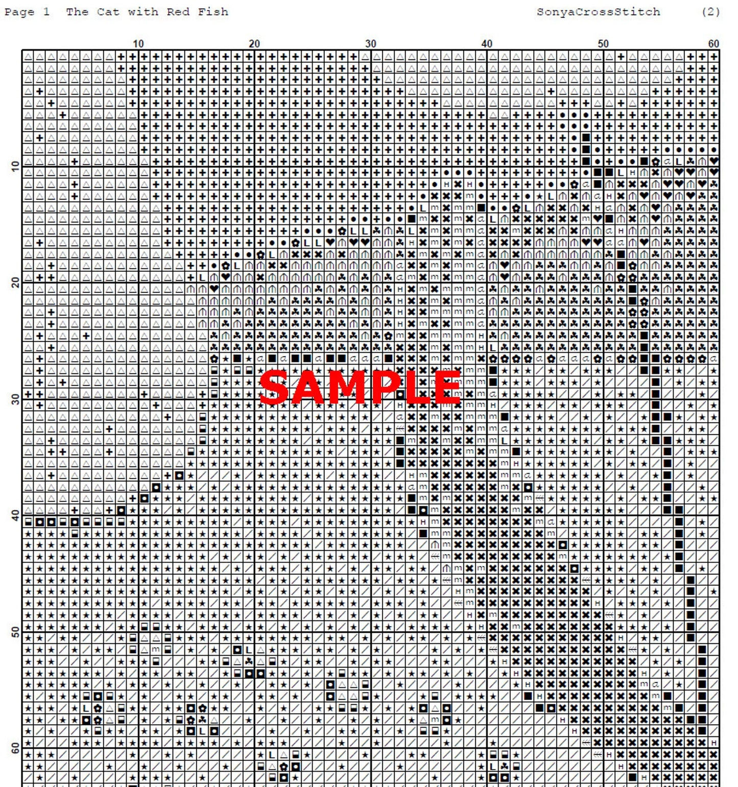 Cross Stitch Pattern,Abstract Cats,Pattern Keeper,Counted cross stitch,Pdf,Instant Download