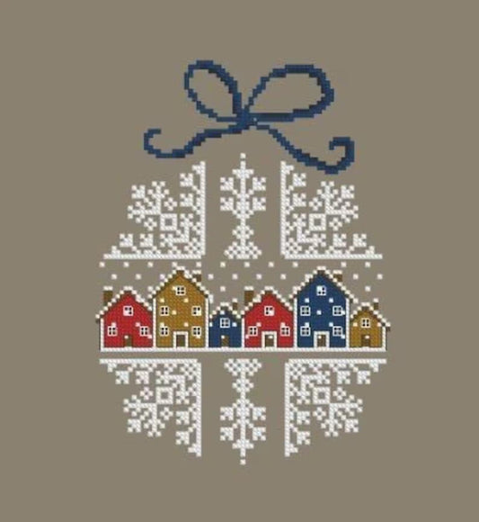 Snowflake cross stitch pattern, children in snow cross stitch pattern, new year cross stitch, new year toy cross stitch