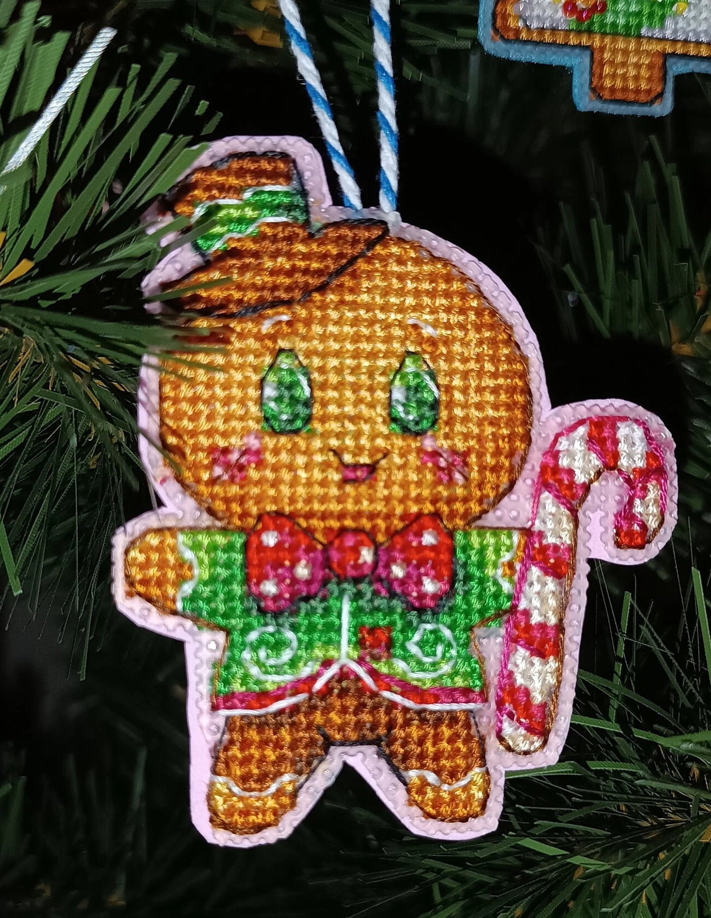 Cross Stitch Pattern Christmas Decor Gingerbread Spirit DMC Chart Printable PDF Instant Download