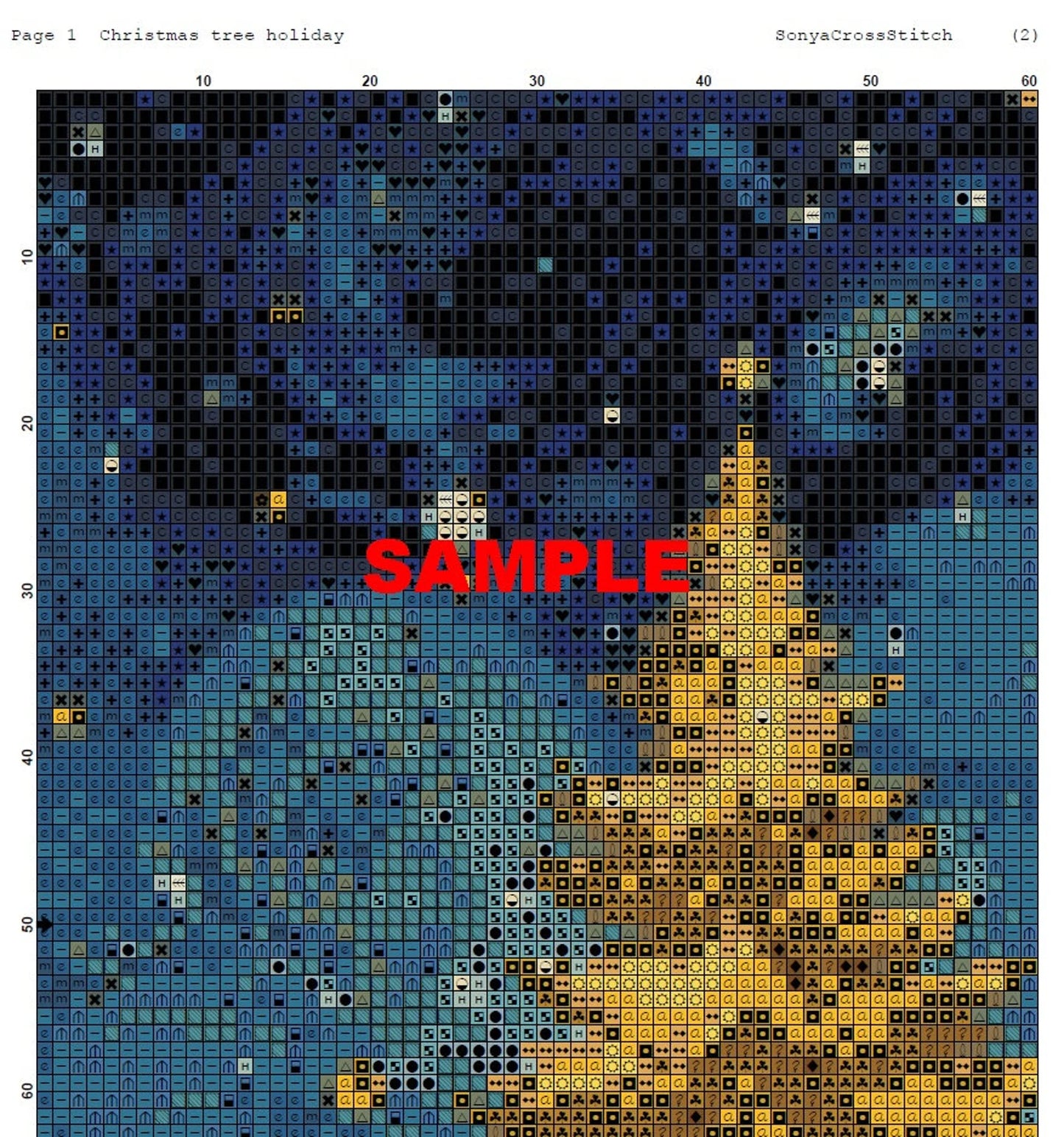 Christmas Cross Stitch Pattern,Christmas tree holiday,Winter landscape,xstitch,Pattern Keeper,Embroidery,Pdf,Instant Download