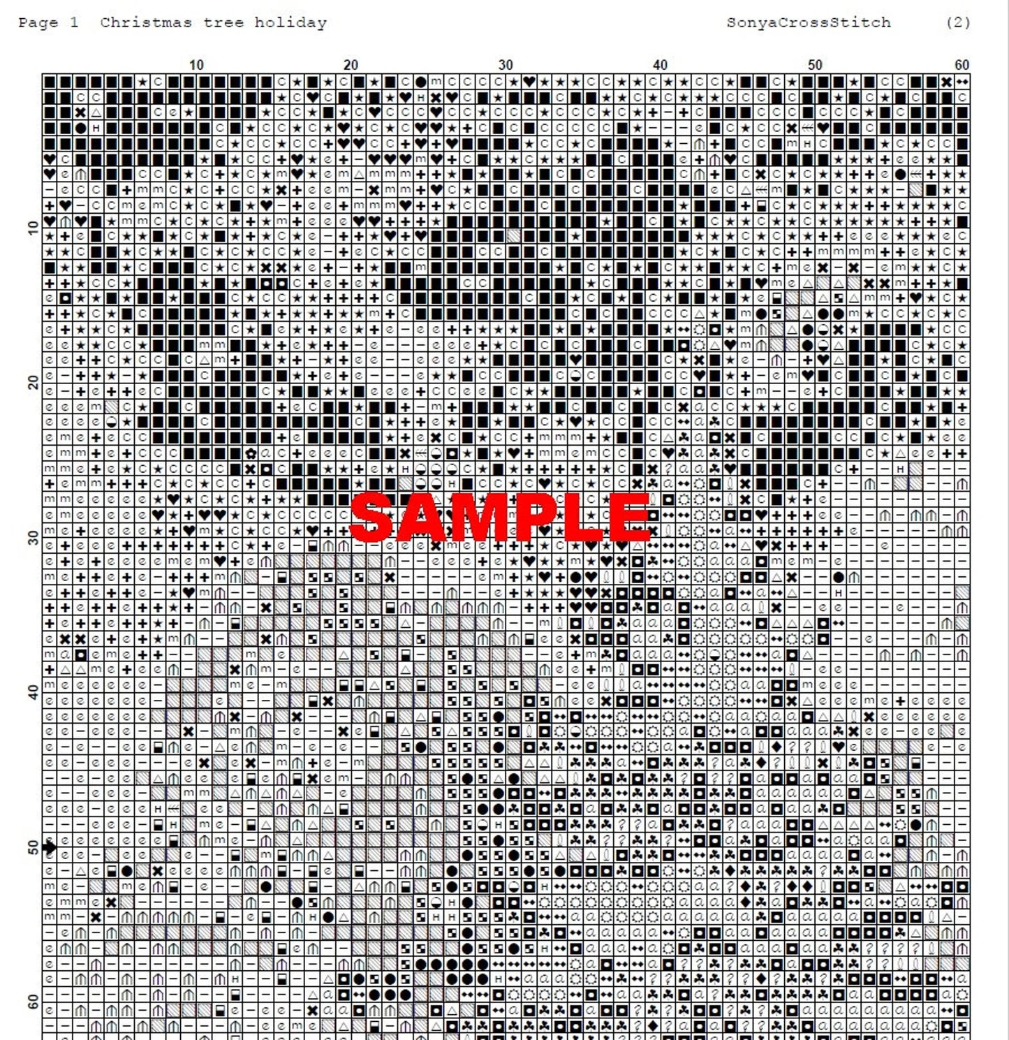 Christmas Cross Stitch Pattern,Christmas tree holiday,Winter landscape,xstitch,Pattern Keeper,Embroidery,Pdf,Instant Download