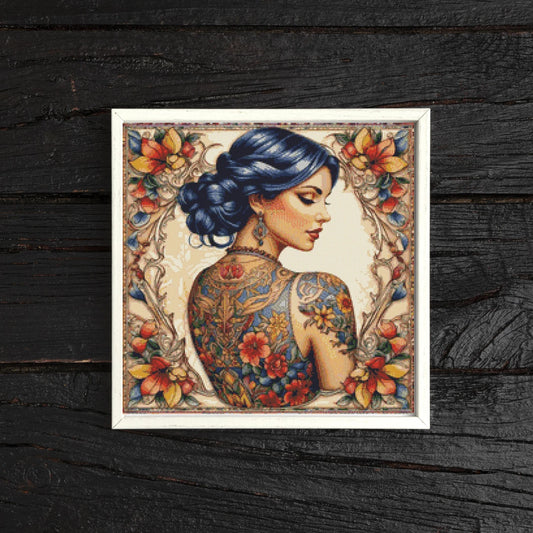 Tattoo Beauty Cross Stitch Pattern - PDF Download