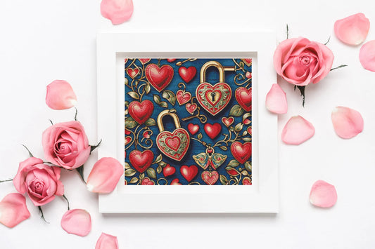 Love Heart Wall Cross Stitch Pattern - PDF Download
