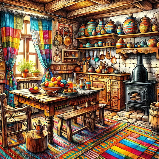 Cross Stitch Pattern Mexican Kitchen Full Coverage