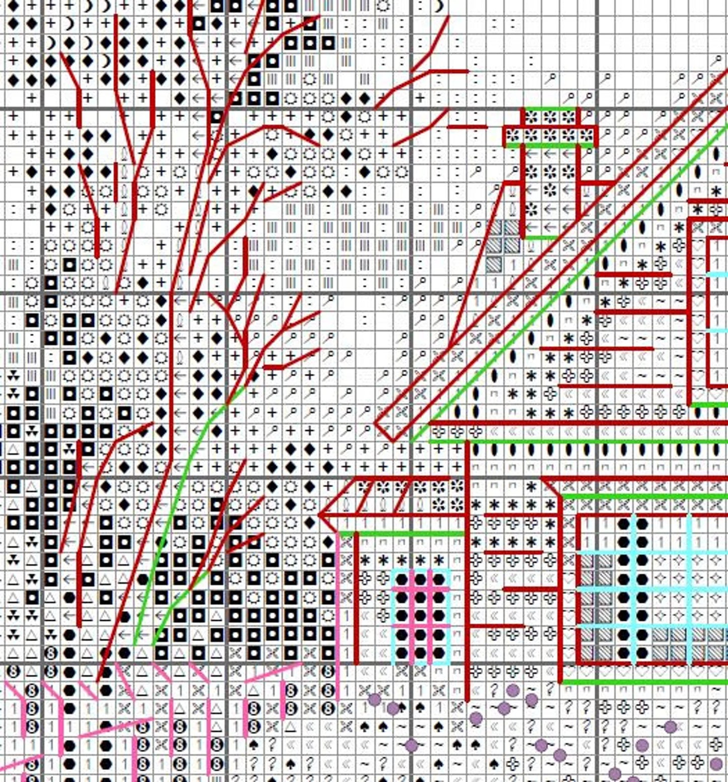 Garden Flower PDF Pattern Cross Stitch Nature House StitchBoom Embroidery Instant Digital Download