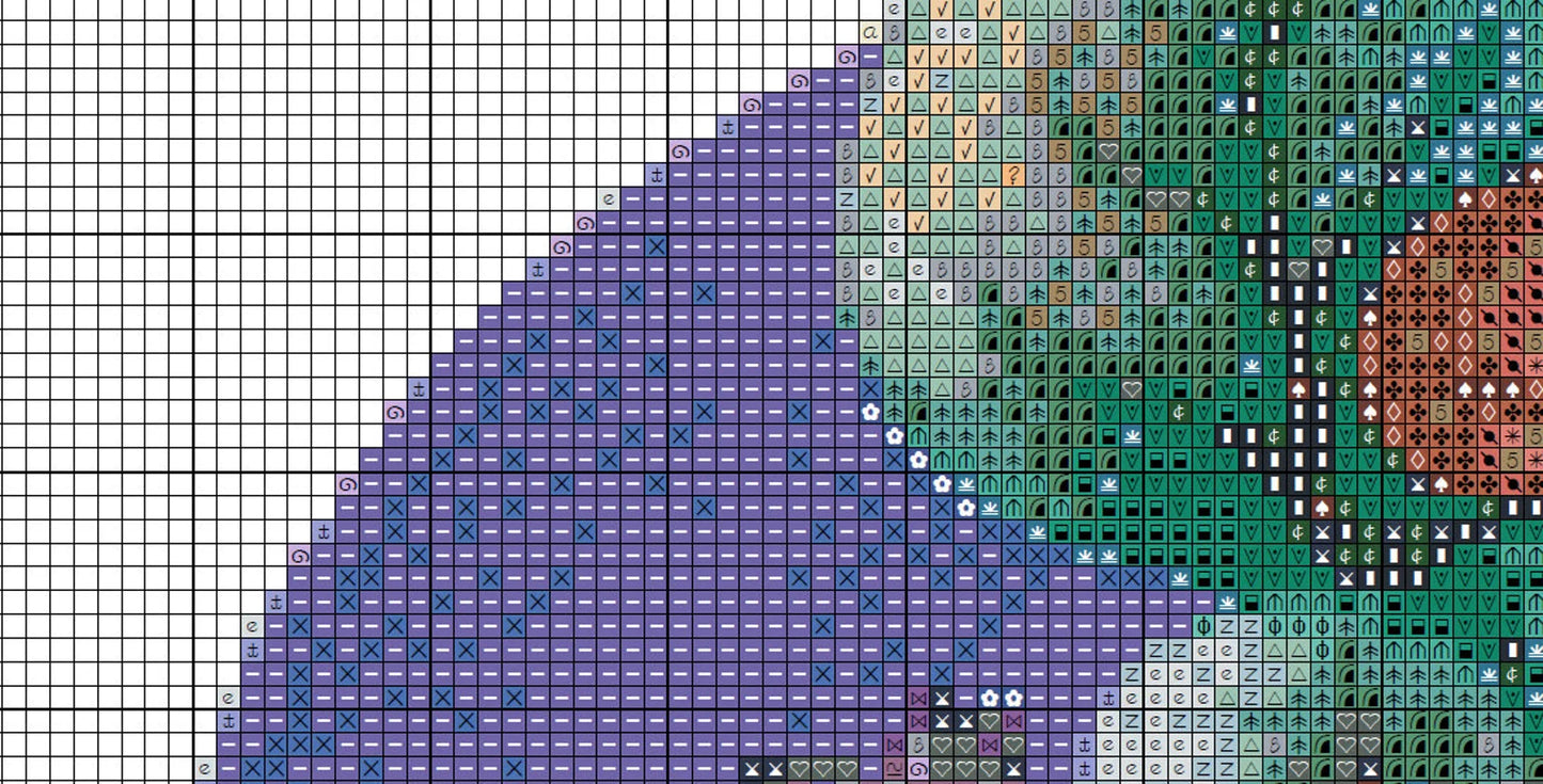 Wolf And Girl Story Book Cross Stitch Pattern ,Art X Stitch , Instant Download, Pdf , Fairytale Story Book