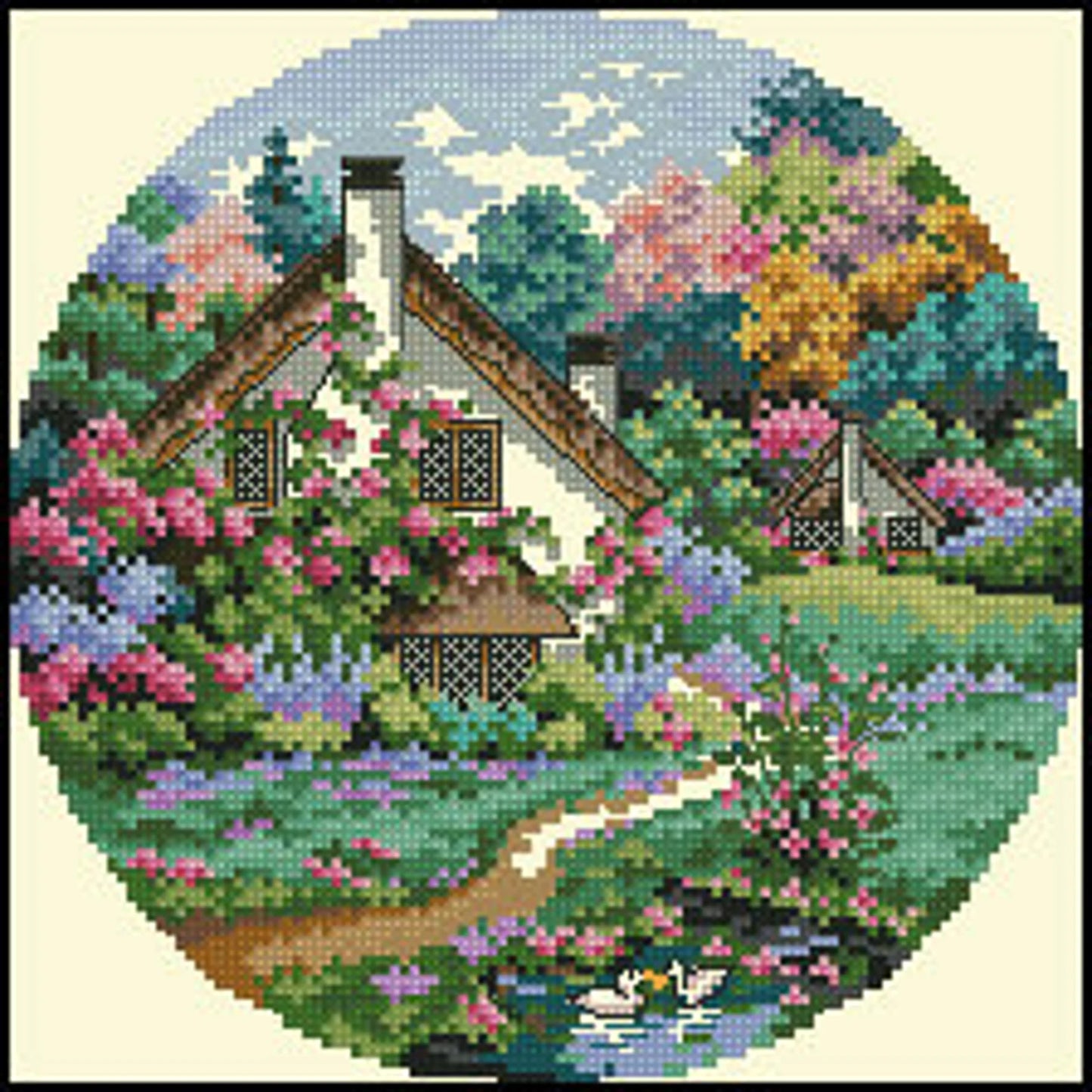Cross Stitch PDF Pattern Cozy Glen Cross Stitch Pattern | Instant PDF download