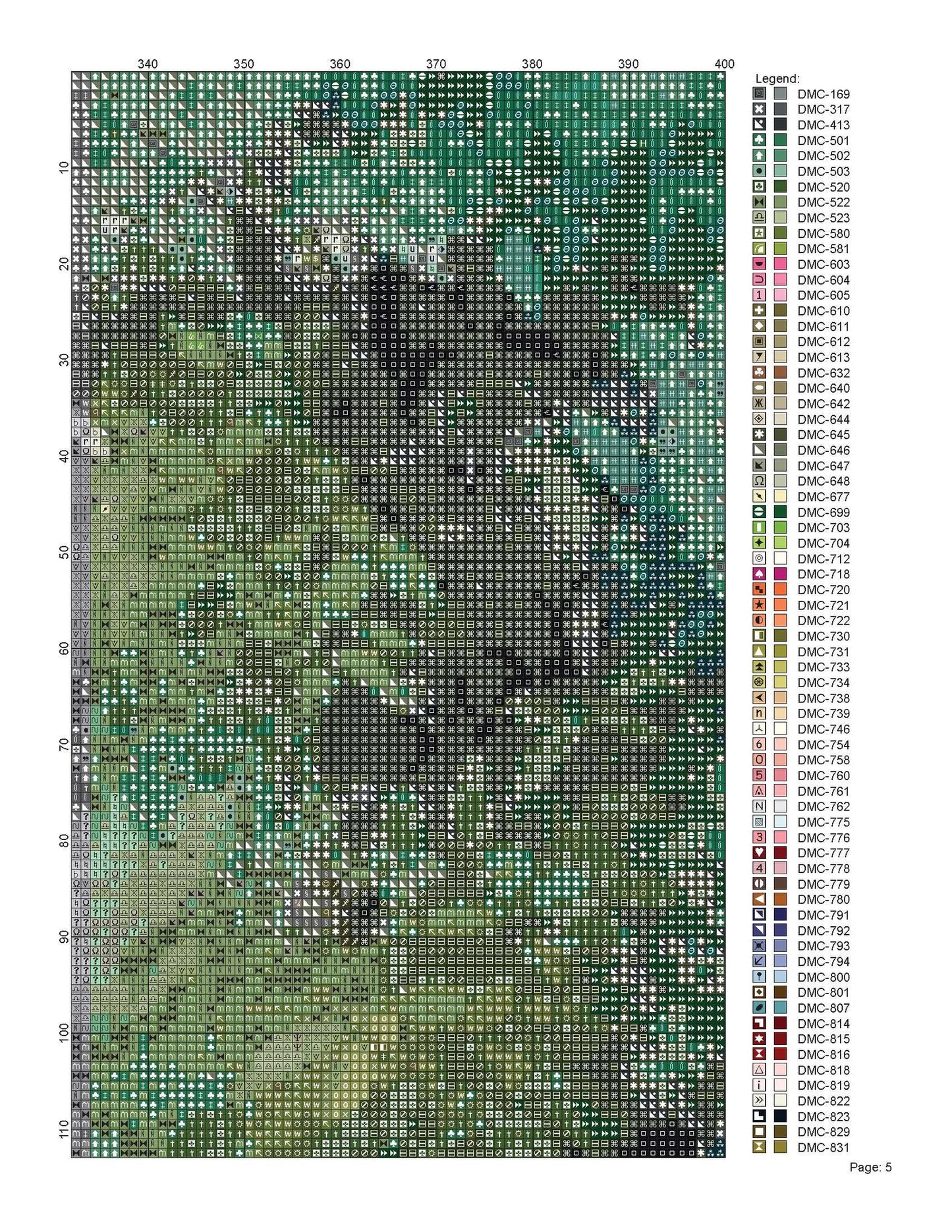 Cross Stitch Pattern Garden Greenhouse Full Coverage