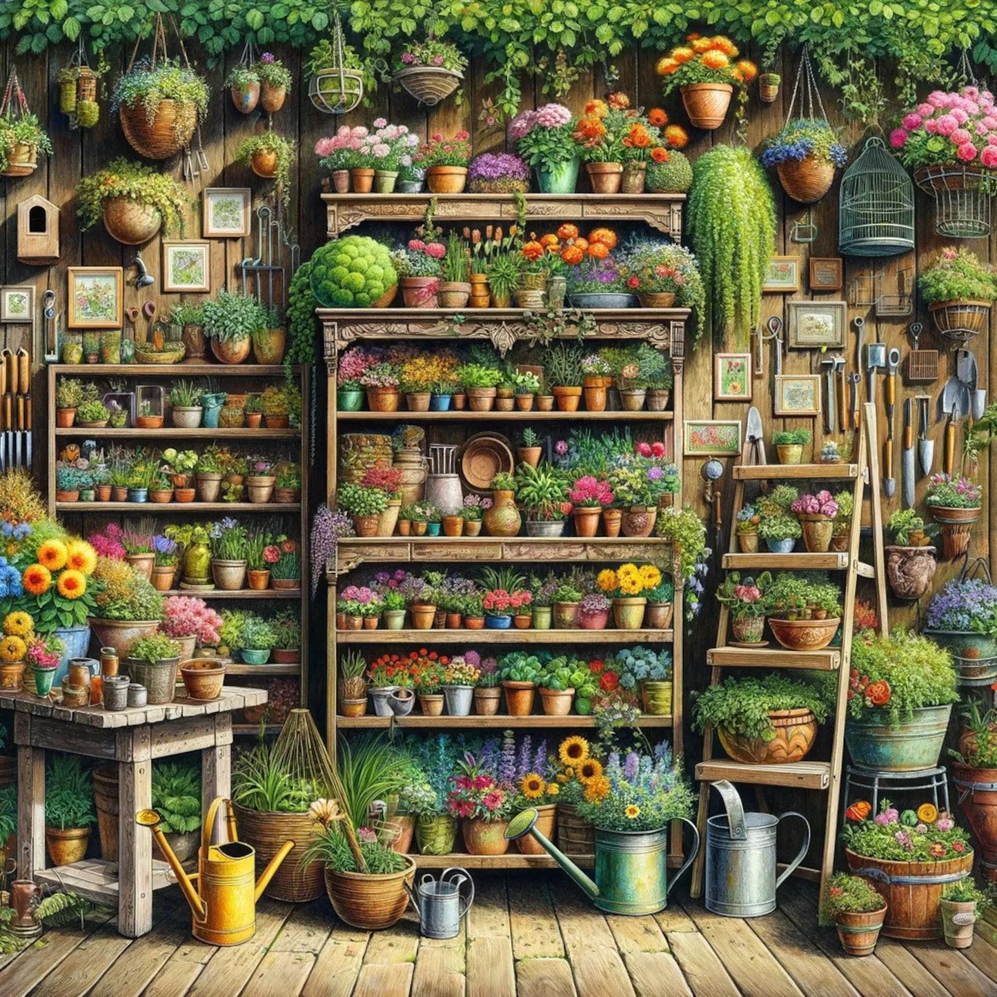 Cross Stitch Pattern Love for Gardening Full Coverage