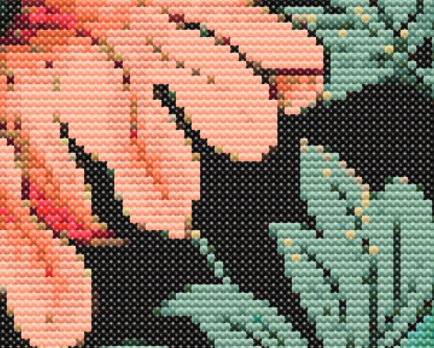 Cushion Cover Mid Century Cross Stitch Sewing Modern Embroidery Pattern Classic Artwork Art Needlework Embroidery Bright Floral Mid Century
