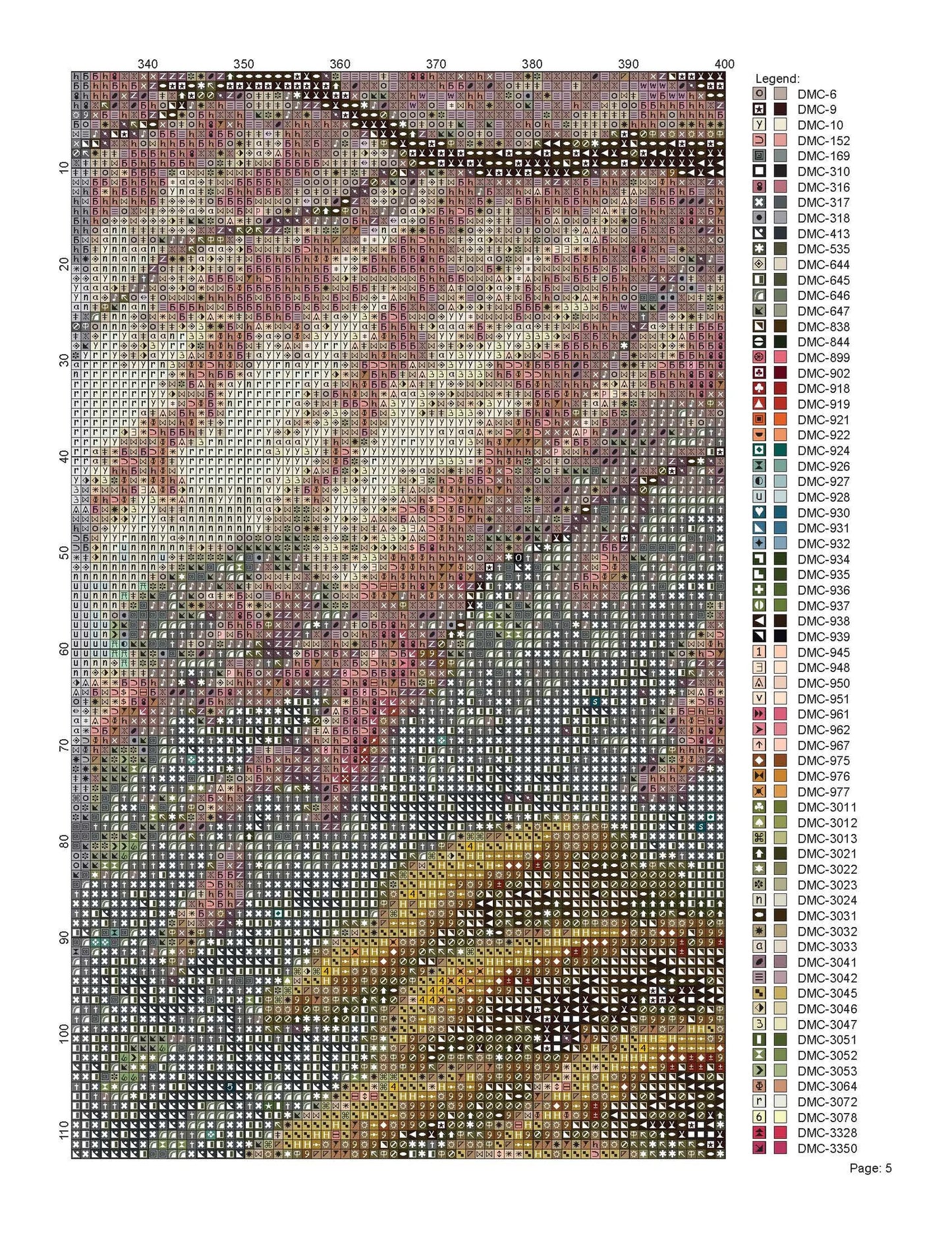 Cross Stitch Pattern Japanese Garden Full Coverage