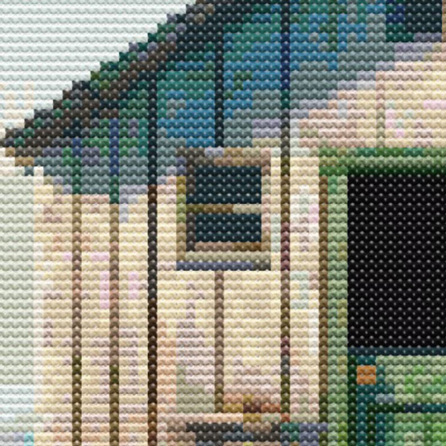 Boat Shed Cross Stitch Pattern, Full Coverage Cross Stitch, Advanced Cross Stitch Pattern, Instant Download.