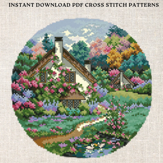 Cross Stitch PDF Pattern Cozy Glen Cross Stitch Pattern | Instant PDF download